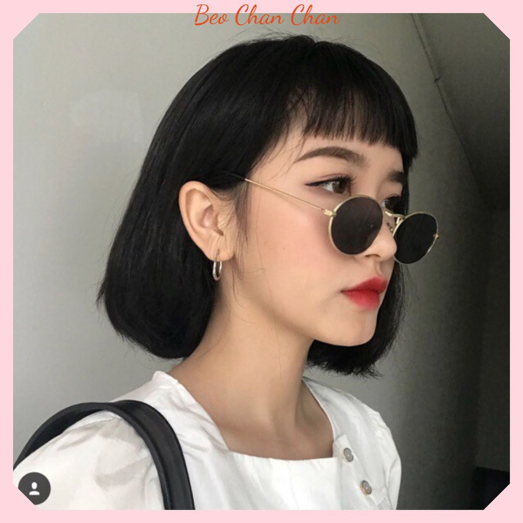 [ ẢNH THẬT- SẴN] KÍNH RÂM KÍNH MÁT TRÒN ĐEN THẦY BÓI RETRO TRÒN HOTREND SANG CHẢNH beo chan