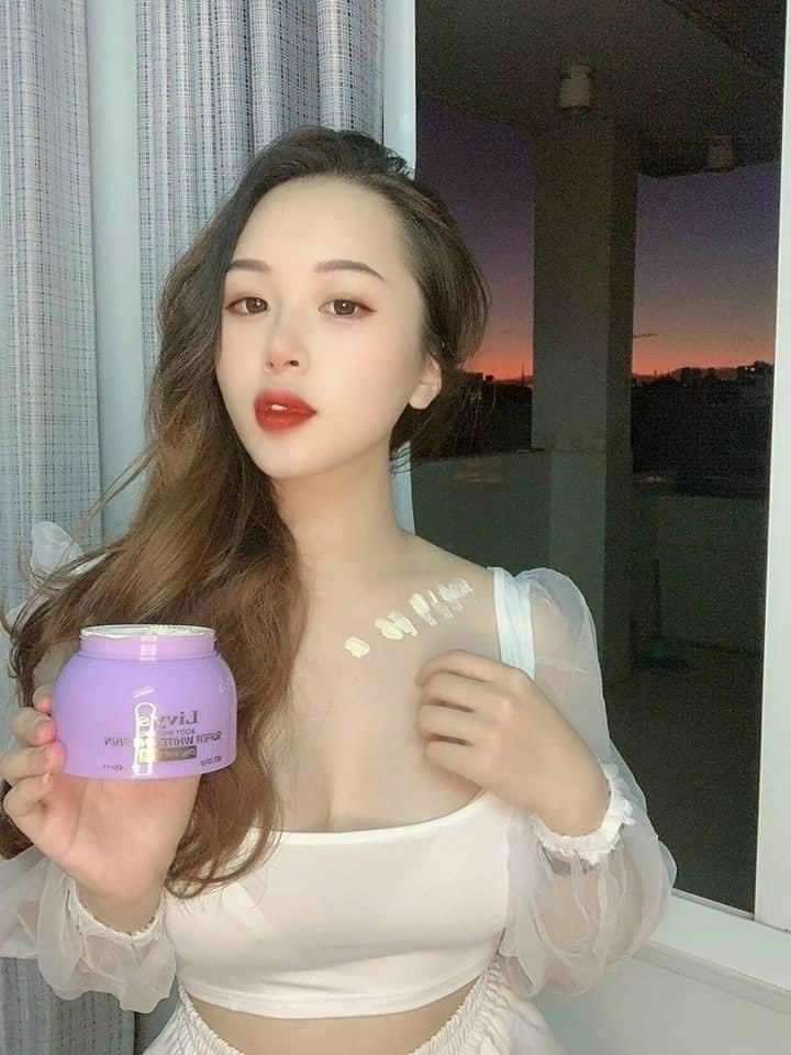 [Chính hãng] Kem Body trắng da thái lan Livy tím 250g