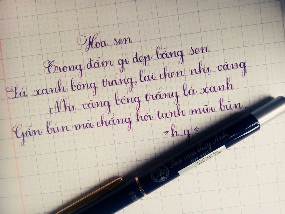 Master Anh's Sharpener Pen Sh101 Practices Beautiful, Bold and Basic Handwriting