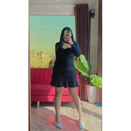 [ SIZE LỚN BIGSIZE 55Kg-100Kg ] ĐẦM NHÚN BÈO CHÉO CỔ