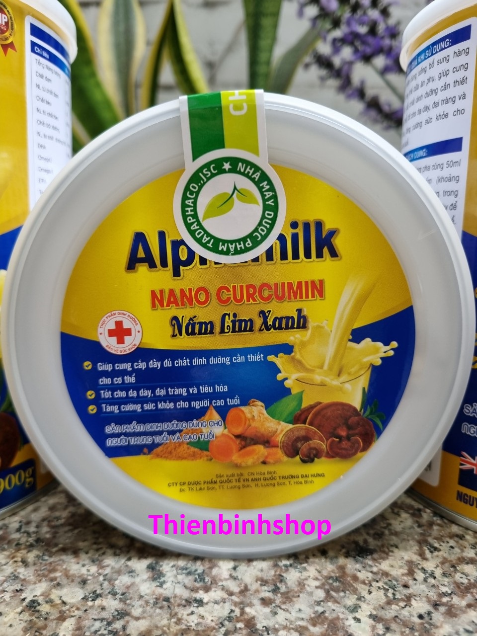 [900gr/hộp-Date 2026] Sữa bột ALPHAMILK NANO CURCUMIN NẤM LIM XANH.