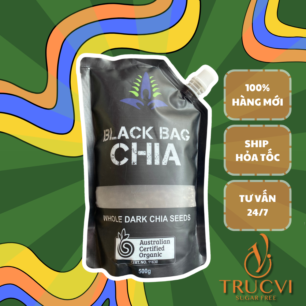 Hạt chia đen (Black bag chia) organic 500gram.