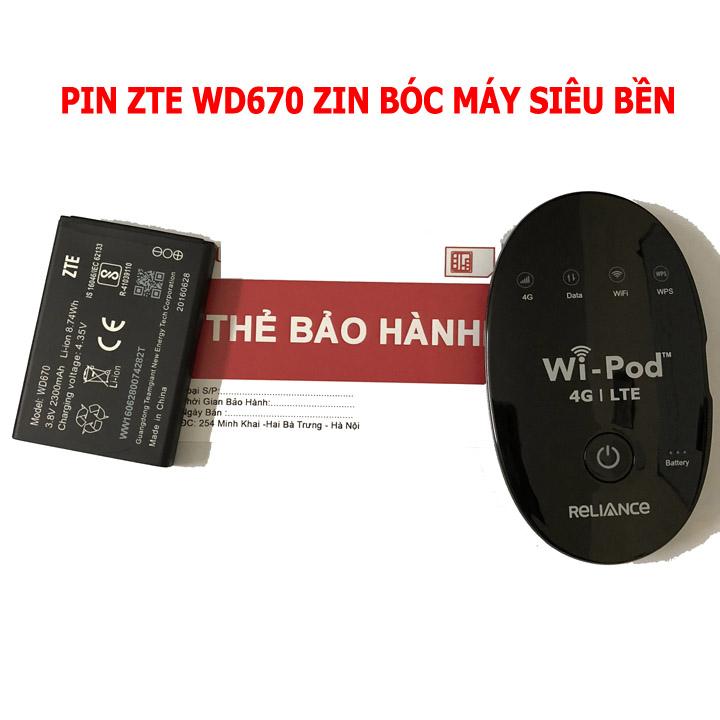 Pin cục phát wifi ZTE WD670 pin gắn trong tiêu chuẩn cao sài bền bỉ