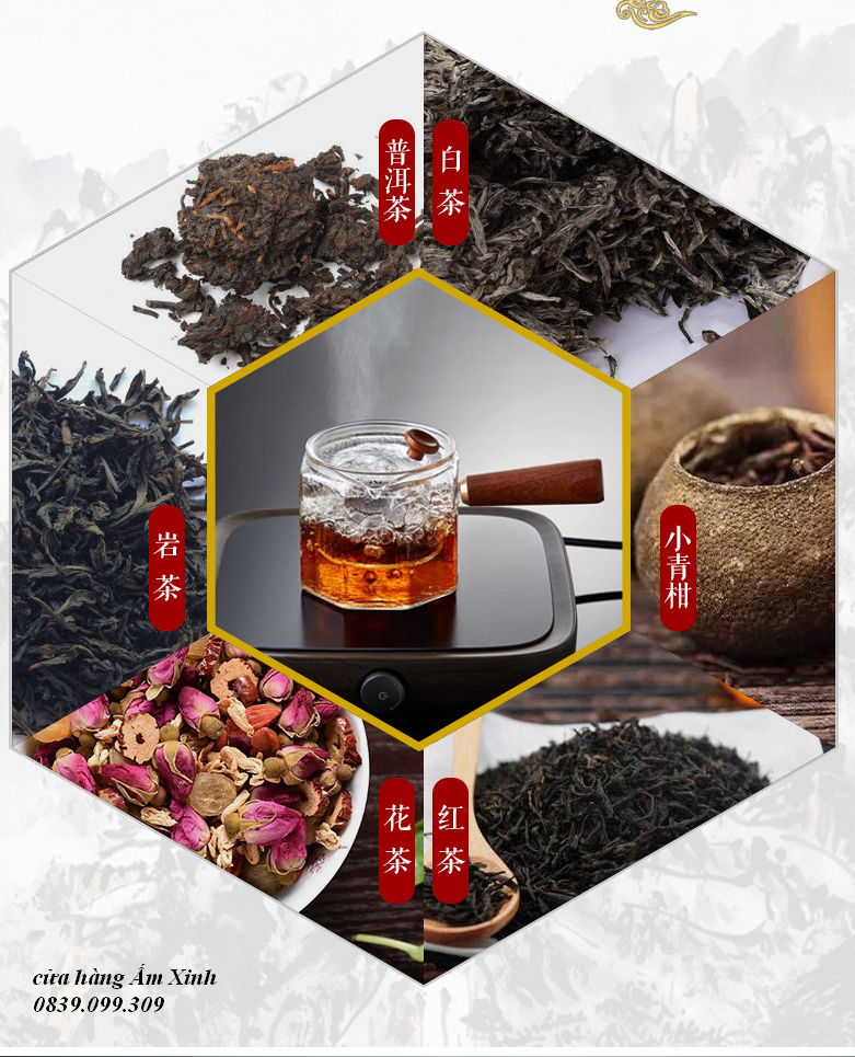 Ấm Thủy Tinh Pha Trà có lõi lọc
