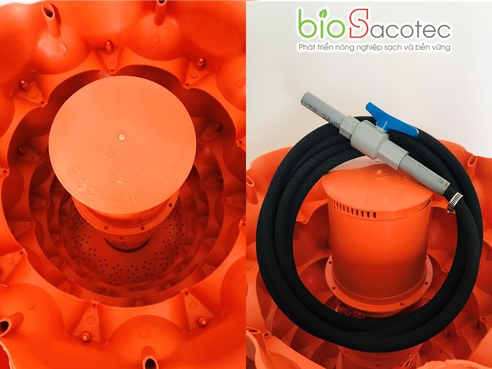 Tháp rau hữu cơ tại nhà BIOSACOTEC