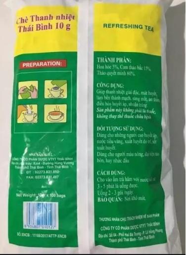 Trà Thanh Nhiệt Thái Bình 100 gói