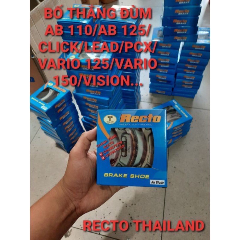 Bố thắng má phanh ( PHÍA SAU ) RECTO thailan winner sonic exciter raider fi click vario fz150 ab110 wave rs future