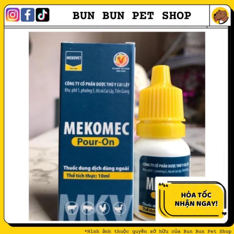 Mekomec nhỏ sống lưng trị ve rận, bọ chét