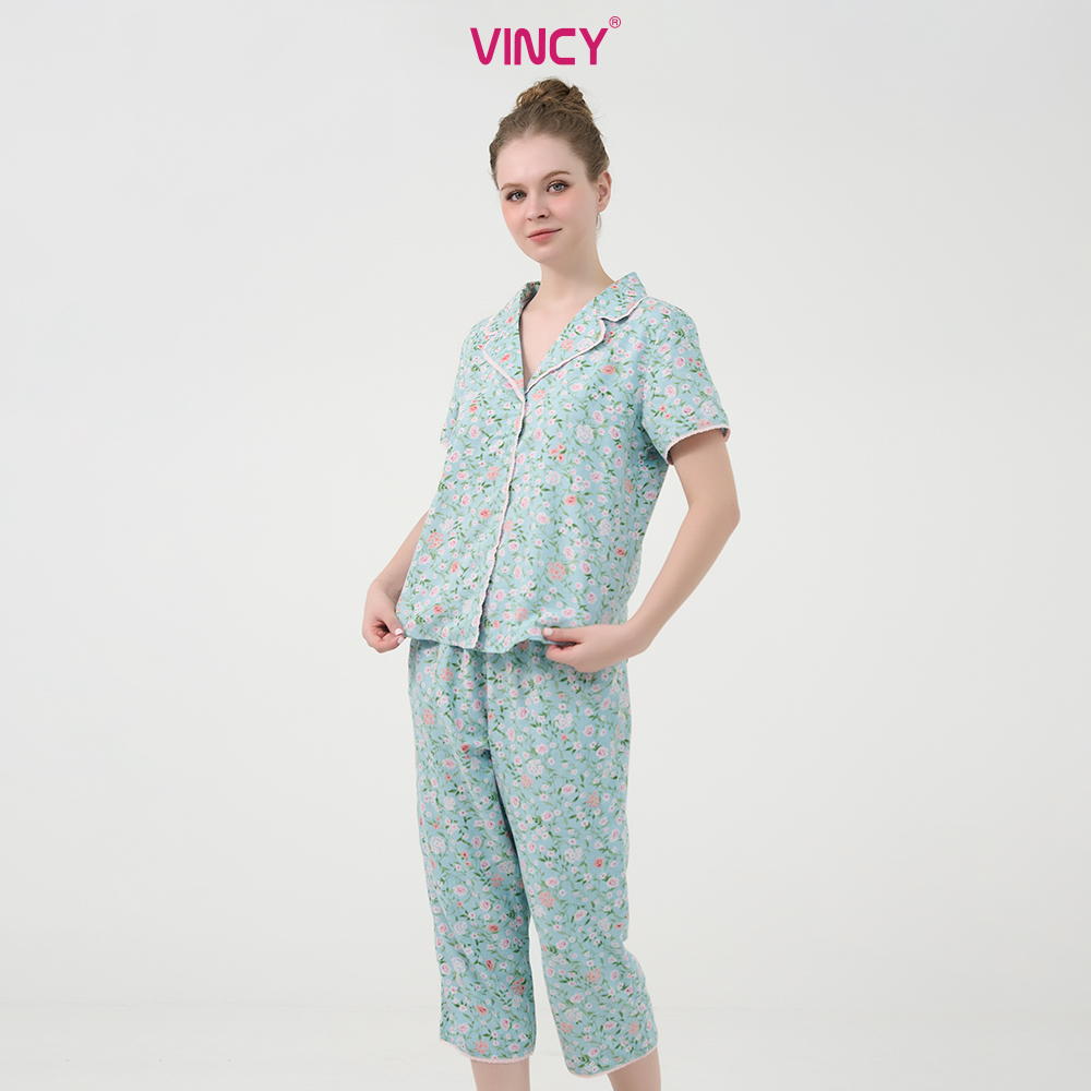[Mua 3 giảm 20%, mua 2 giảm 15%] Bộ Đồ Kate Lửng Nữ Vincy BKL267S01
