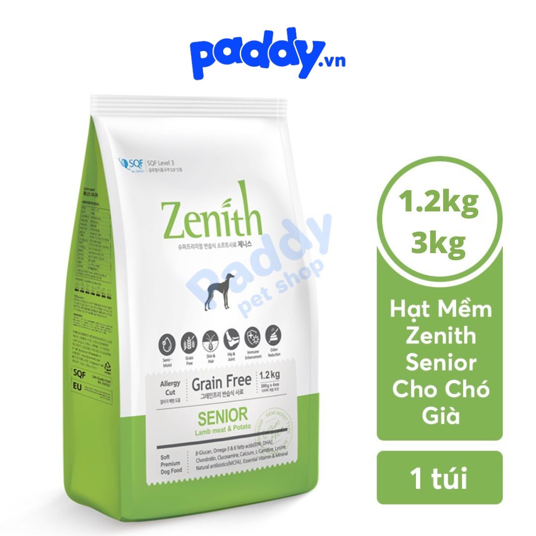 Hạt Mềm Cho Chó Già Zenith Senior Gà & Cừu