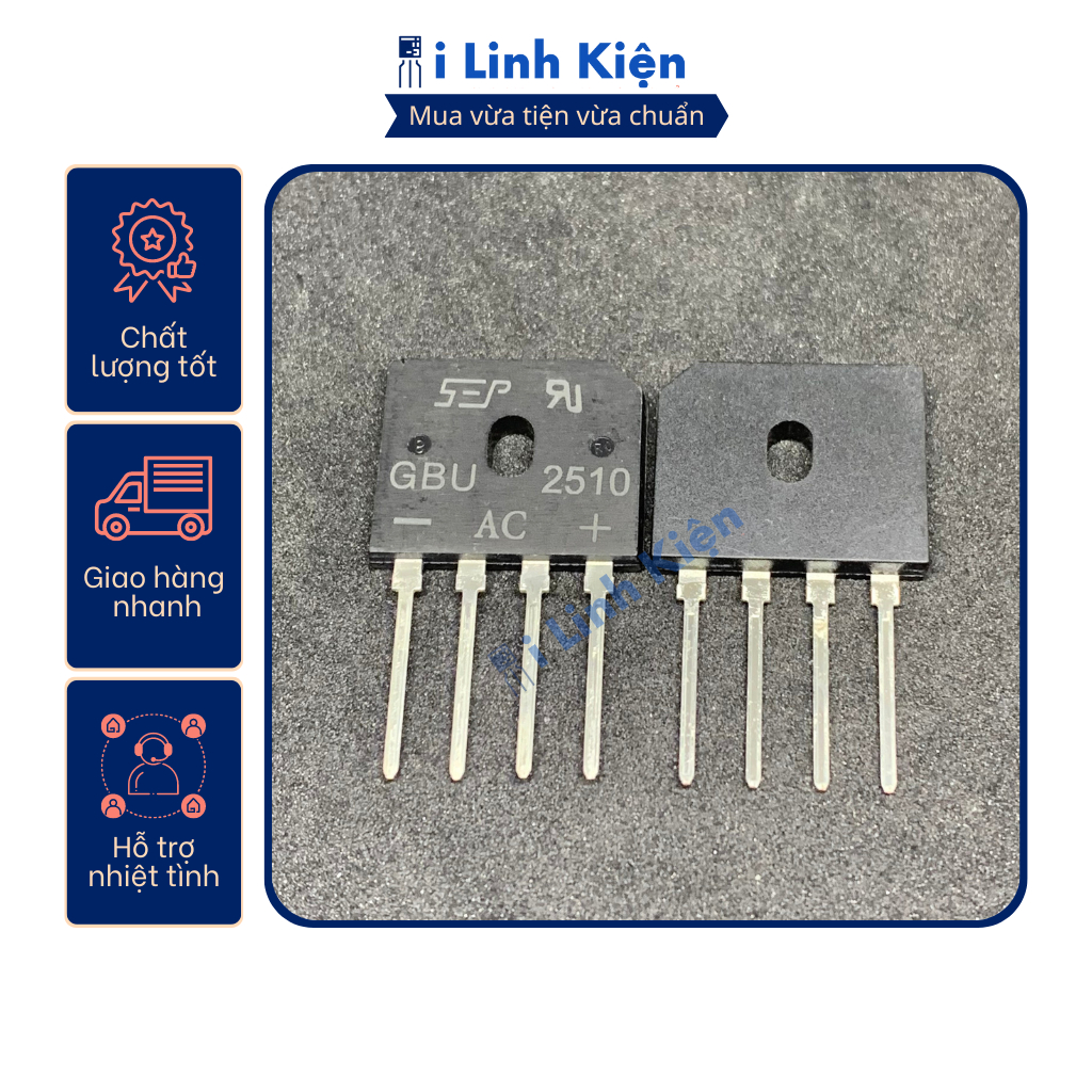 Cầu diode GBU2510 25A 1000V chất lượng tốt.