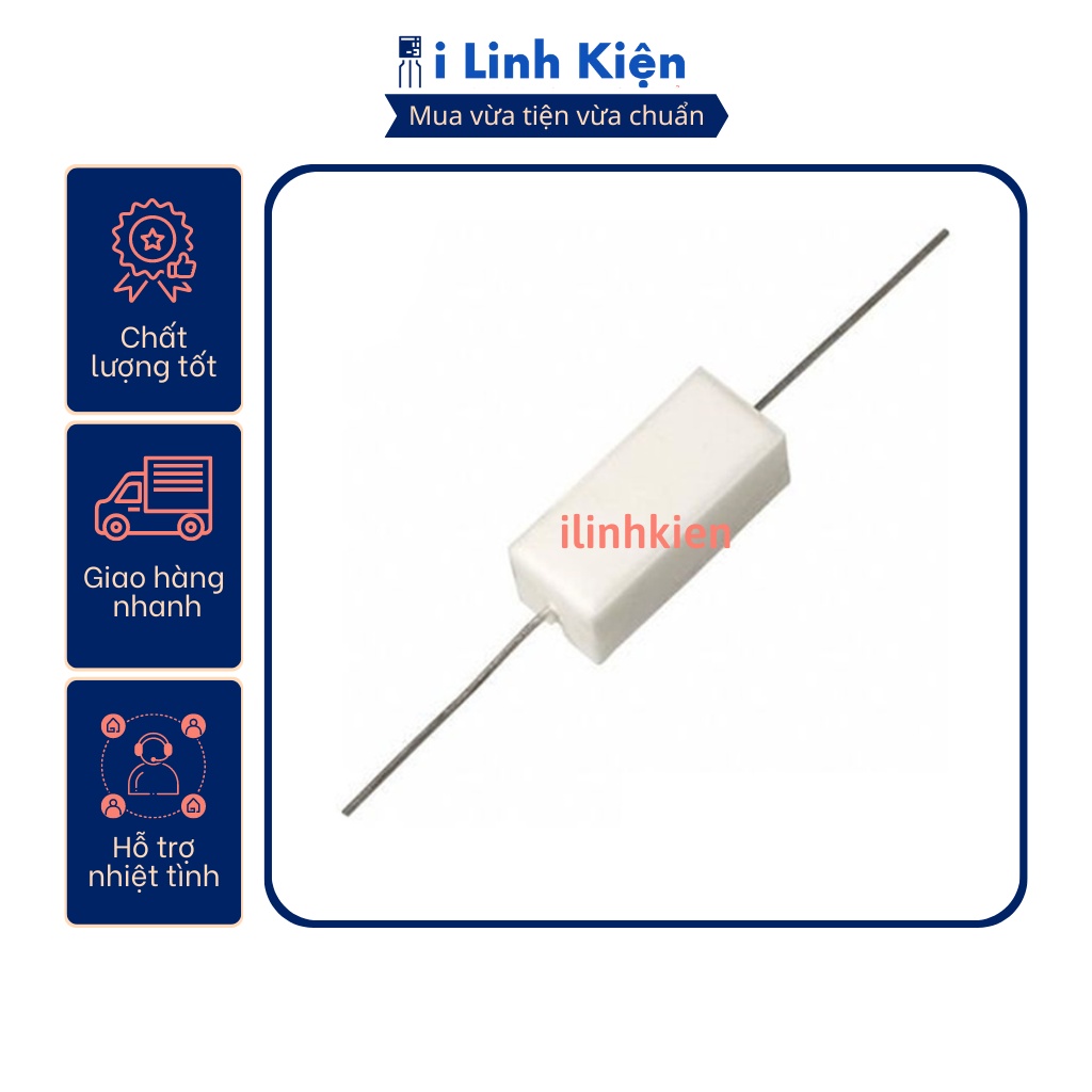 Điện trở sứ 5W 47R 5% chất lượng tốt