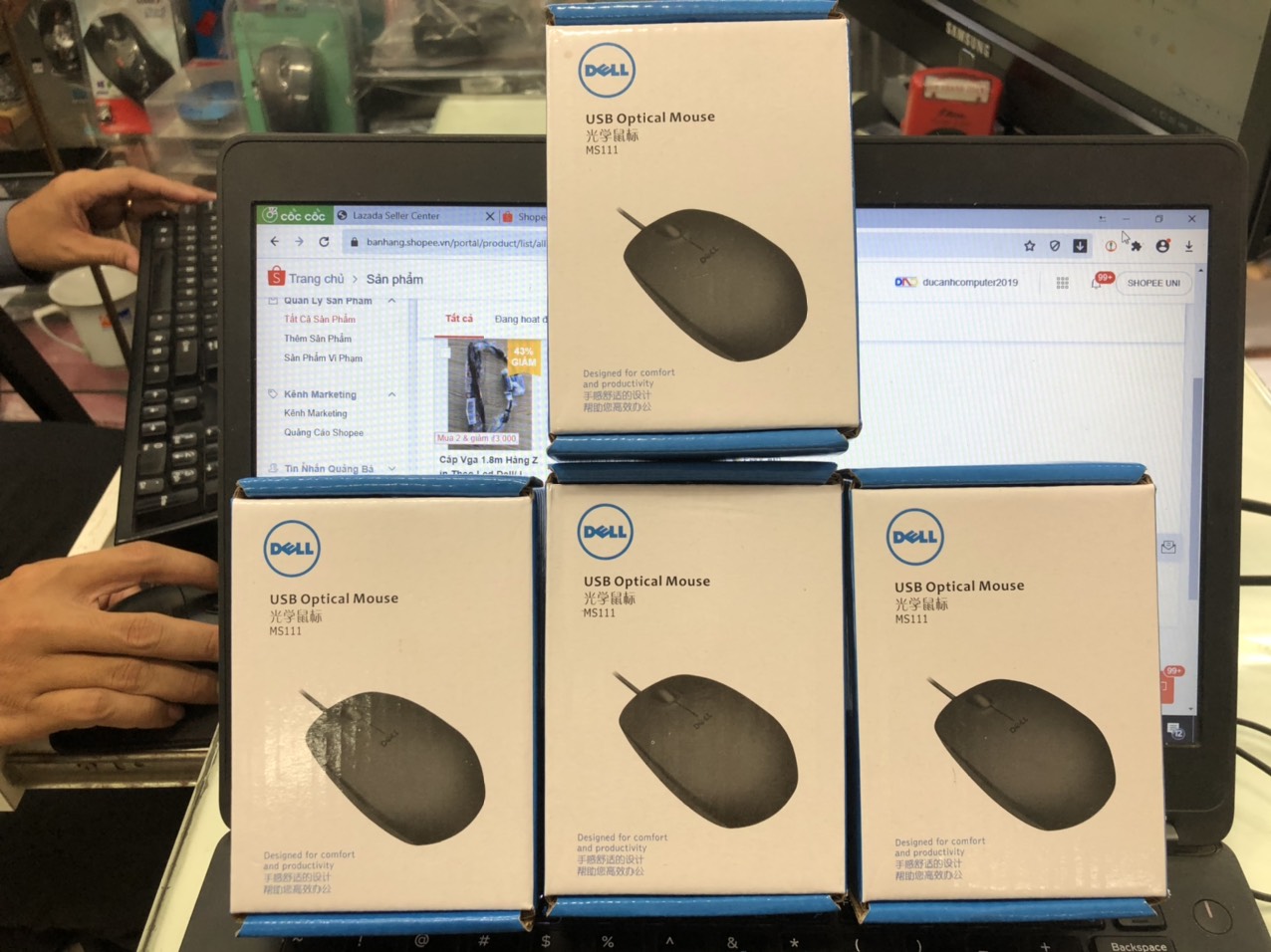 Chuột DELL MS111 (USB) Văn Phòng Chơi Game- FULL BOX- Bảo Hành 12 Tháng