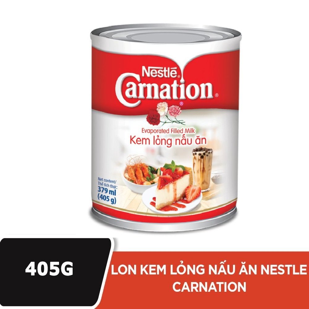 KEM LỎNG NẤU ĂN 3 BÔNG CARNATION 405G