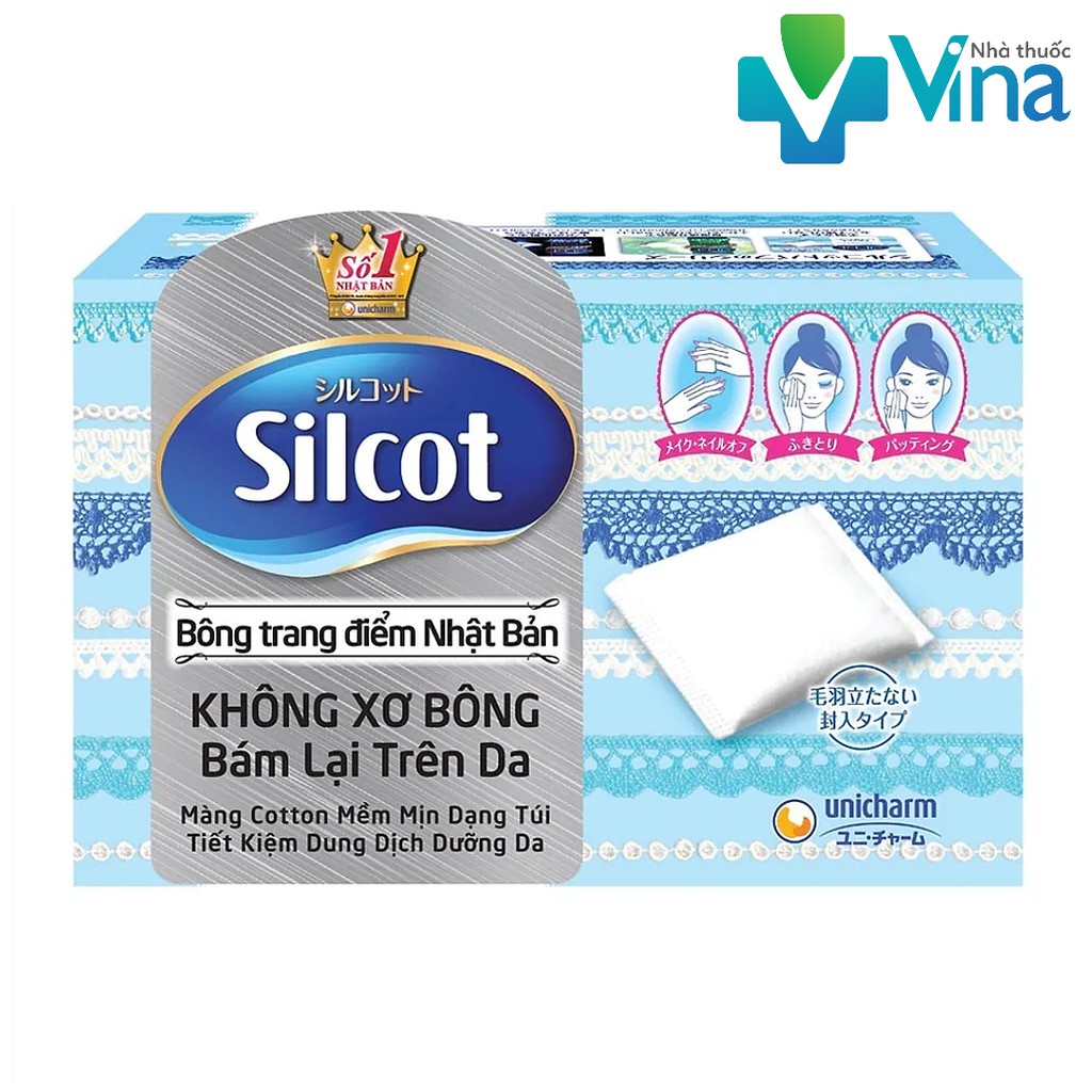 [HCM]Bông .T.ẩ.y. Trang Silcot Nhật Bản (82 miếng)