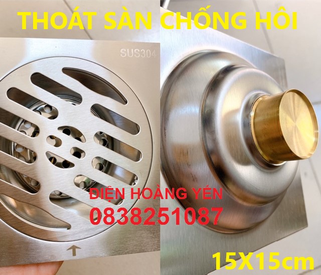[HCM]Hố Ga Phễu Thoát Sàn Lược Rác INOX 304 Chống Mùi Hôi