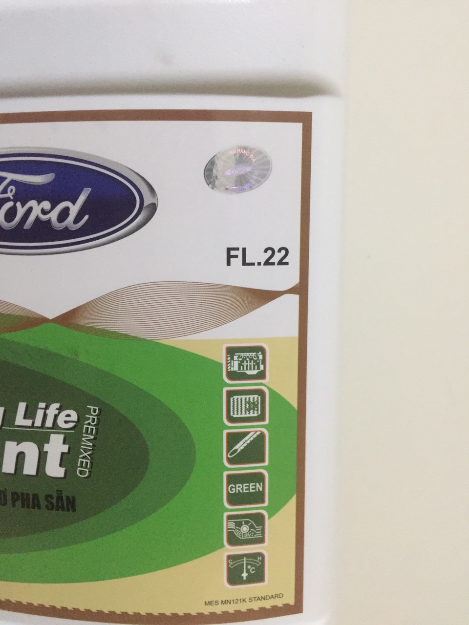 Nước Làm Mát Động Cơ Ôtô Pha Sẵn Ford 4 Lít ( Xanh )