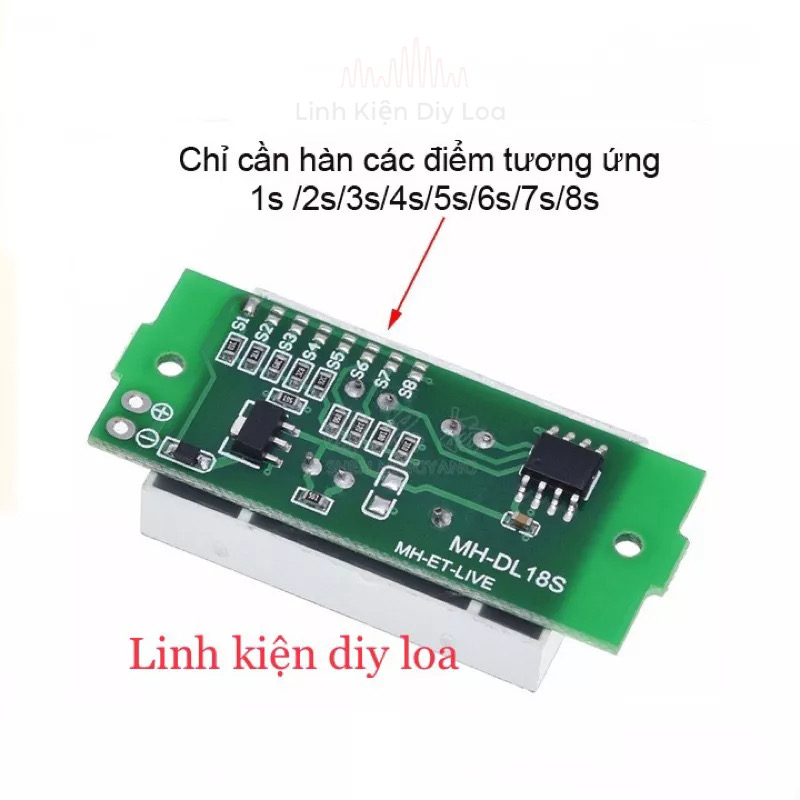 Mạch báo pin 1s 2s 3s 4s 5s 6s 7s 8s