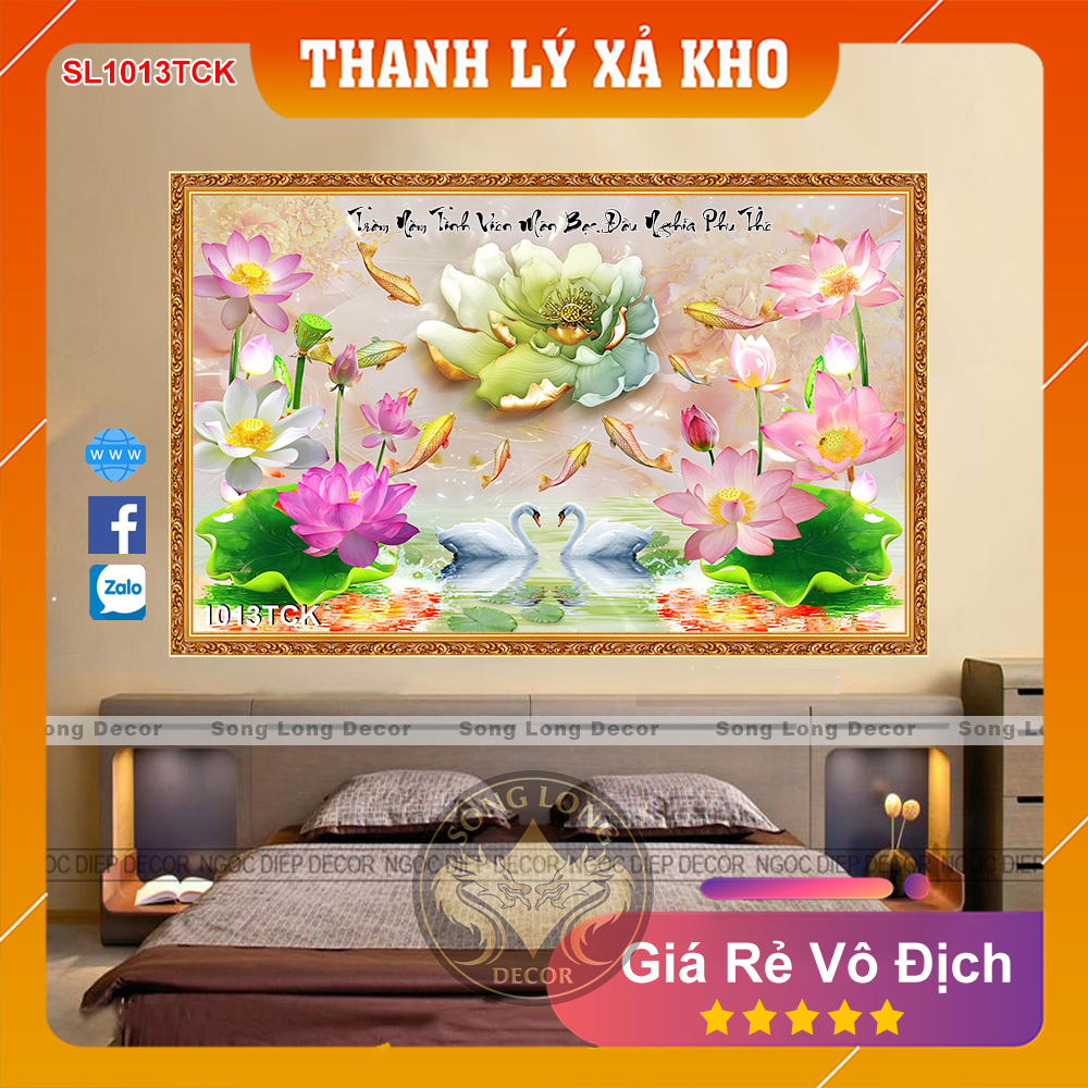 [FREESHIP] Tranh Dán Tường 3D Phòng Ngủ - SL1013TCK-Tranh 3d Trang Trí Nhà Cửa - Song Long Decor