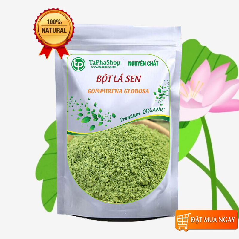 Bột lá sen nguyên chất 100g - Tấn Phát - túi lớn chất lượng cao - Hàng loại 1 giá tốt