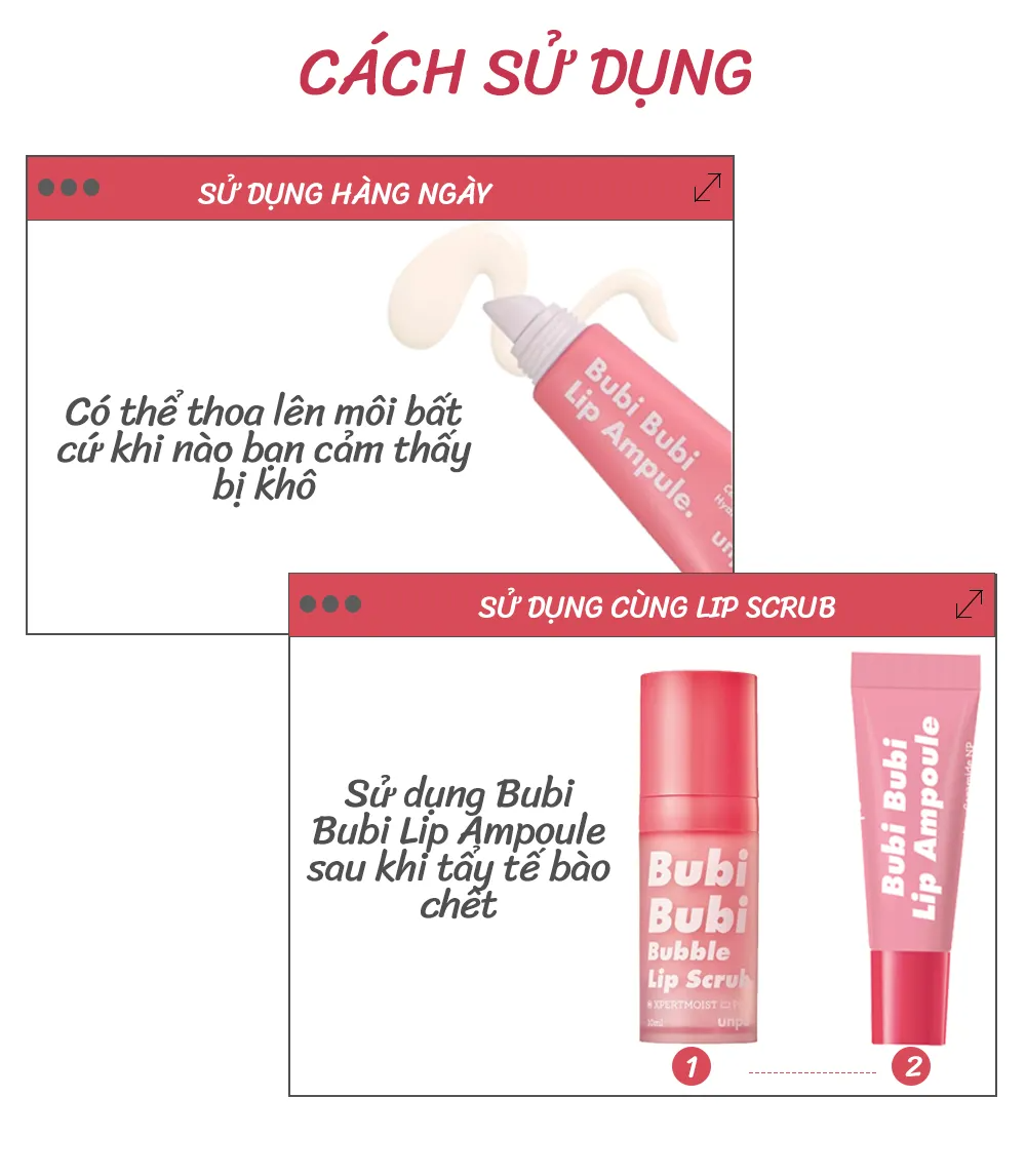 [ quà tặng không bán] Tinh chất dưỡng môi/mặt nạ ngủ môi Bubi Bubi