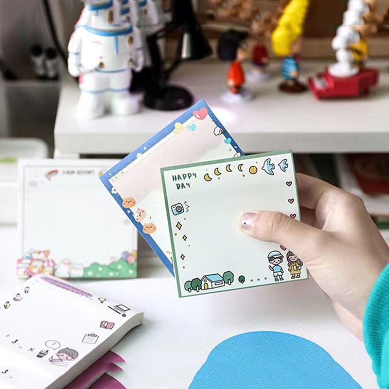Giấy Note 80 Tờ Cute Giấy Ghi Chú Cartoon Dễ Thương Nhiều Hình Hoạt Họa Đáng Yêu GA625