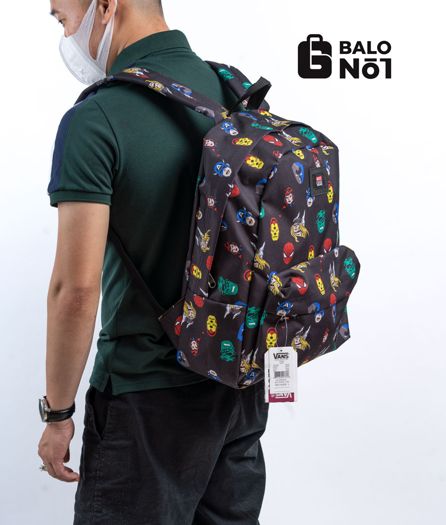 [HCM]Balo Cao Cấp Van.s X Marvel Old Skool II Backpack – Black