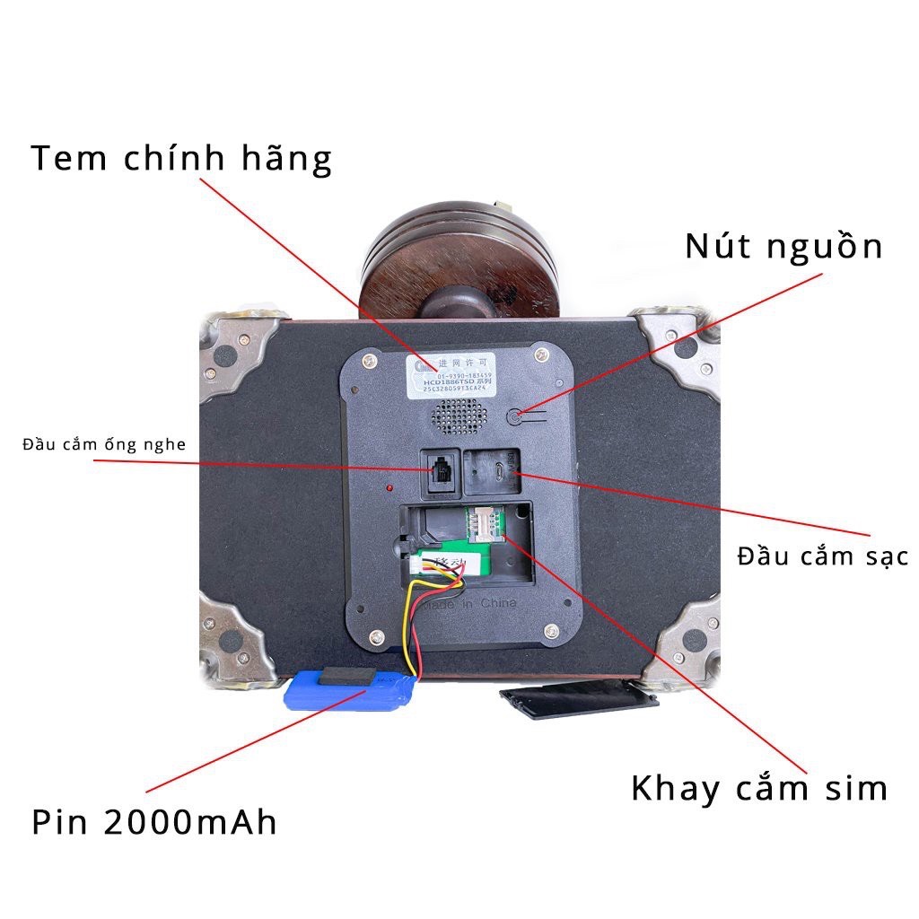 Điện thoại để bàn tân cổ điển phím bấm DT08
