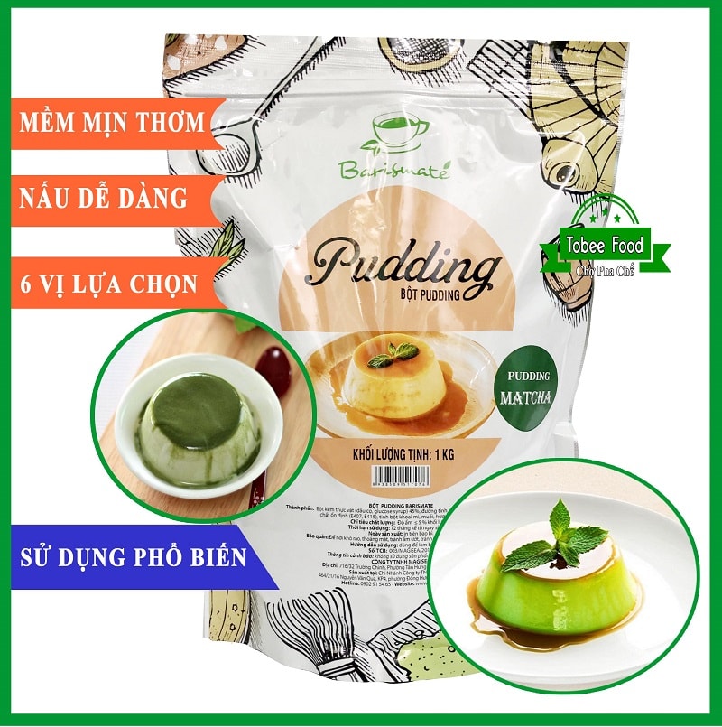 SIÊU THƠM NGON - BỘT PUDDING BARISMATE 1KG | PUDDING TRÀ SỮA NGON