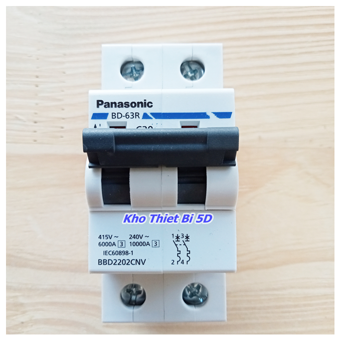 Cầu dao - Aptomat tự động PANASONIC 2P 16A - 63A/10kA 240VAC Chính hãng