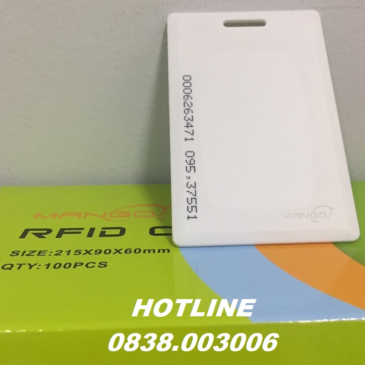 [ Bộ 10 ] Thẻ cảm ứng dày 18 số Mango 125Khz  (Proximity).
