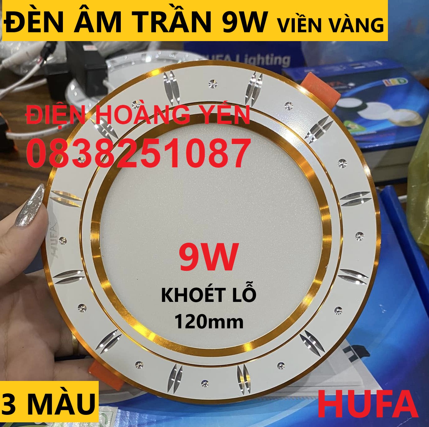 Đèn led âm trần LED 7W 9W HUFA