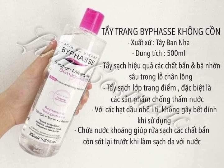 Nước Tẩy Trang byphasse không cồn dành cho mọi loại da