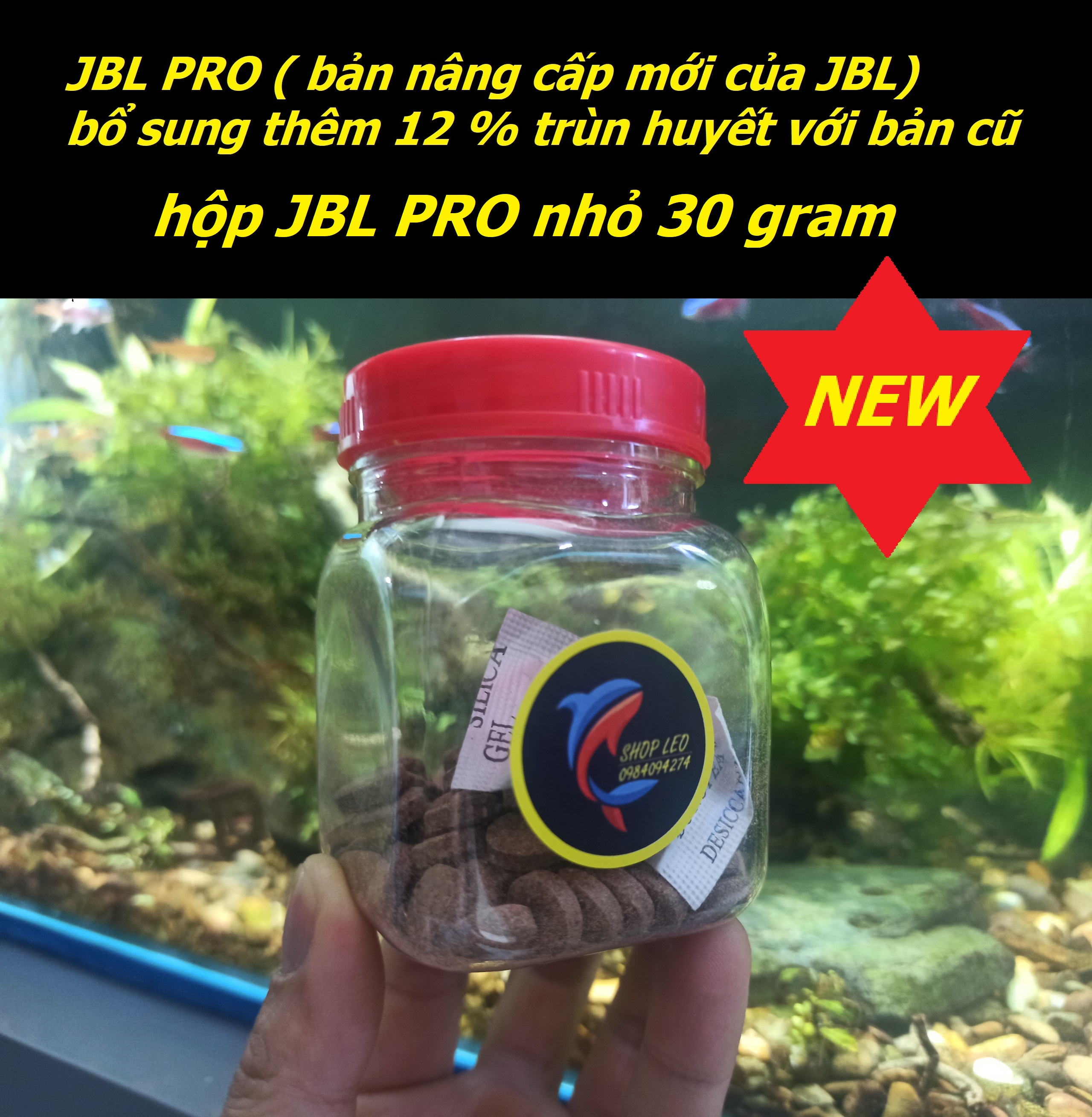 Thức ăn dán JBL Novo Tab PRO hộp - JBL NovoTab - Thức ăn viên dán cho cá - hồ thủy sinh-hồ cá cảnh- shopleo -cám dán JBL - thức ăn cá cảnh - phụ kiện thủy sinh