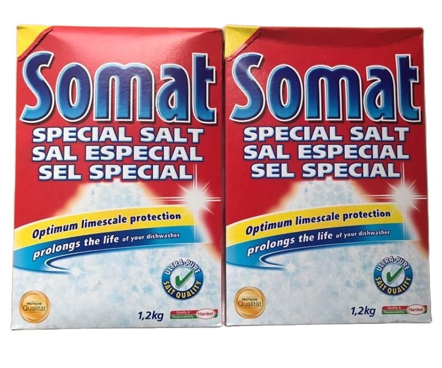 Muối Rửa Chén Bát / ly Somat 1,2kg ( viên rửa bát Finish ,Bột rửa bát alio ) Dùng Cho Máy Rửa Bát