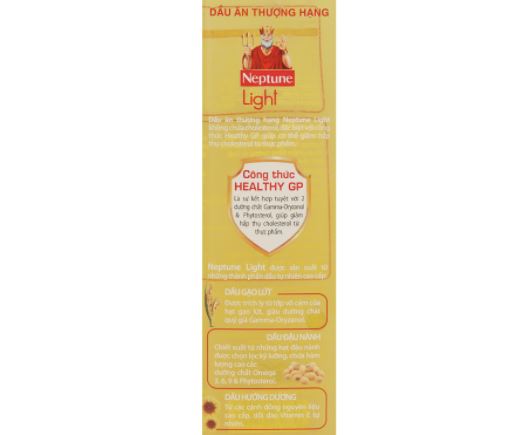 Dầu ăn thượng hạng Neptune Light chai 1L