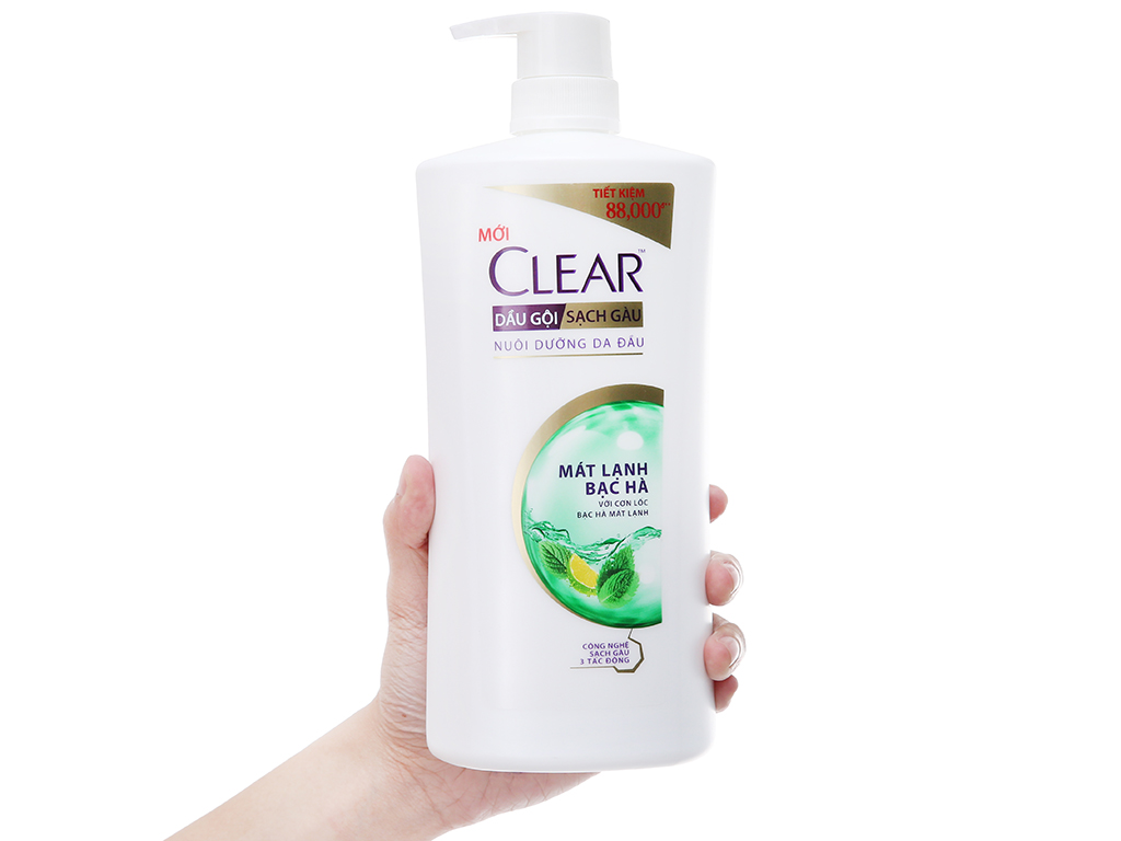 Dầu Gội Clear Mát Lạnh Bạc Hà 900g