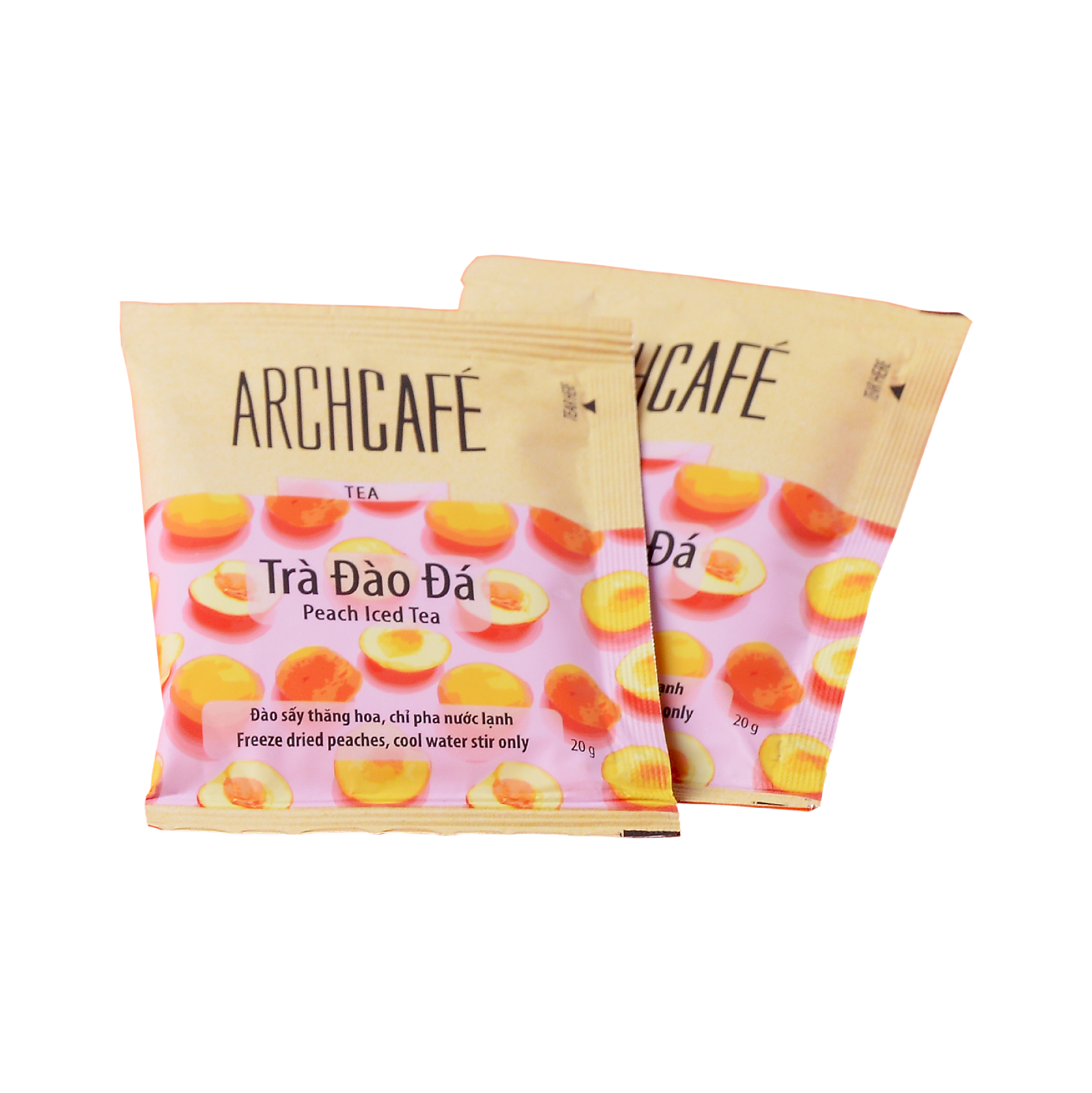 Combo 2 Iced Peach tea- Archcafé Instant Fruit Tea (Box 12 packs x 20g)