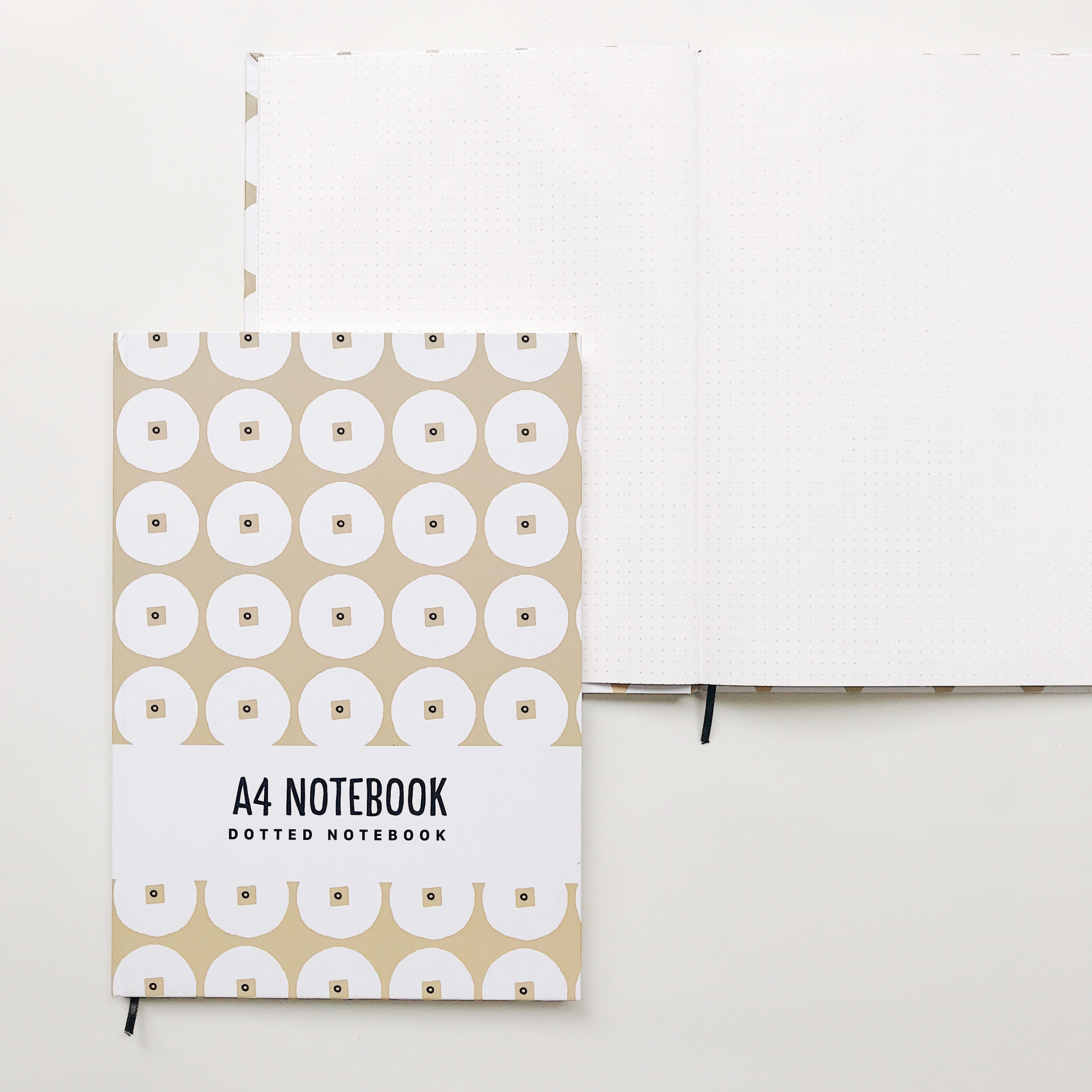 Sổ tay A4 Crabit - Dotted Notebook - Đồng xu nâu