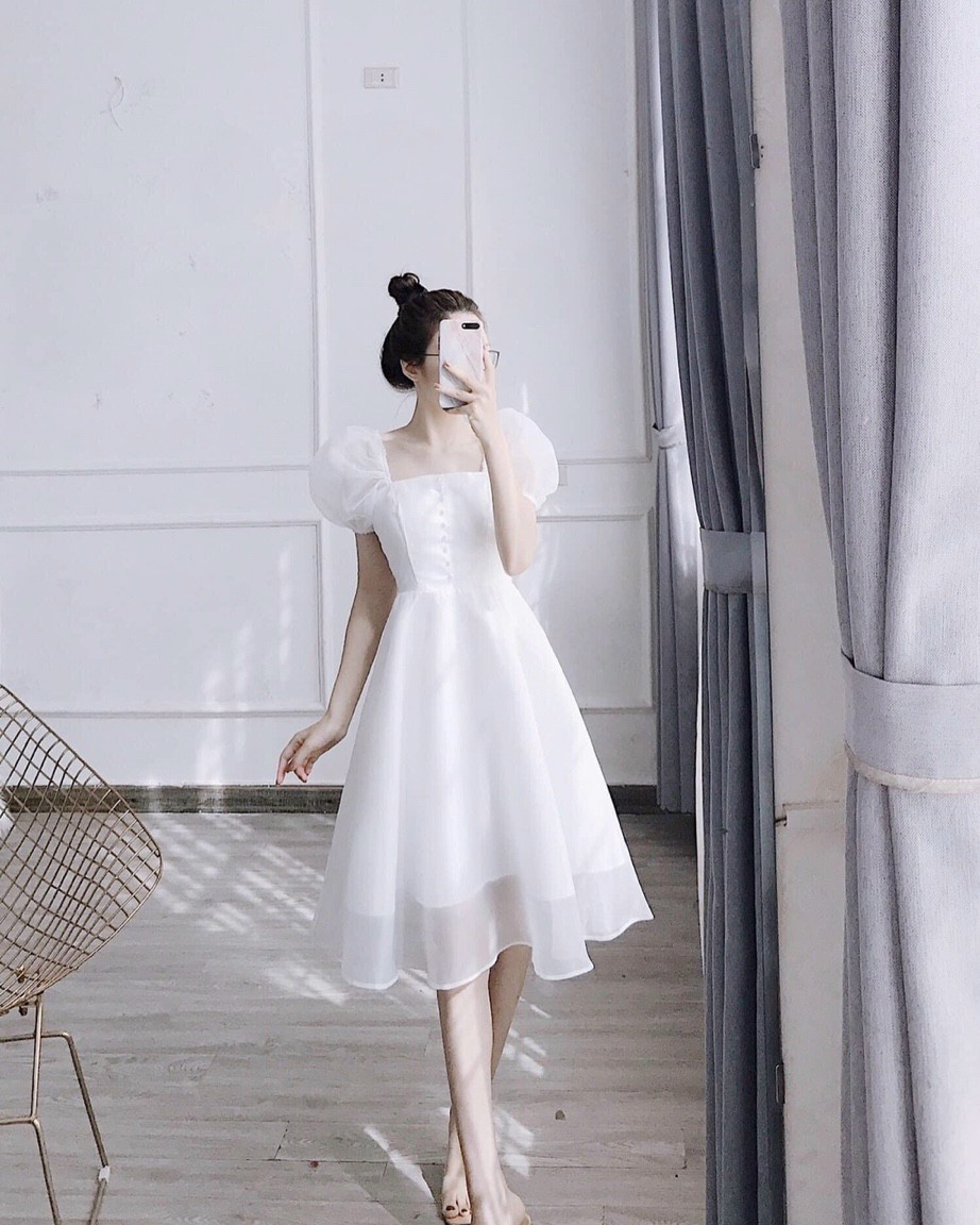 Đầm Xòe Voan Lụa Tiểu Thư Thướt Tha NGOCTRANSHOP - NT8234A