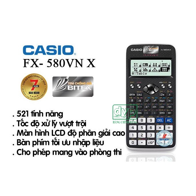 Máy Tính CASIO FX 580VN X - Tem BITEX chính hãng