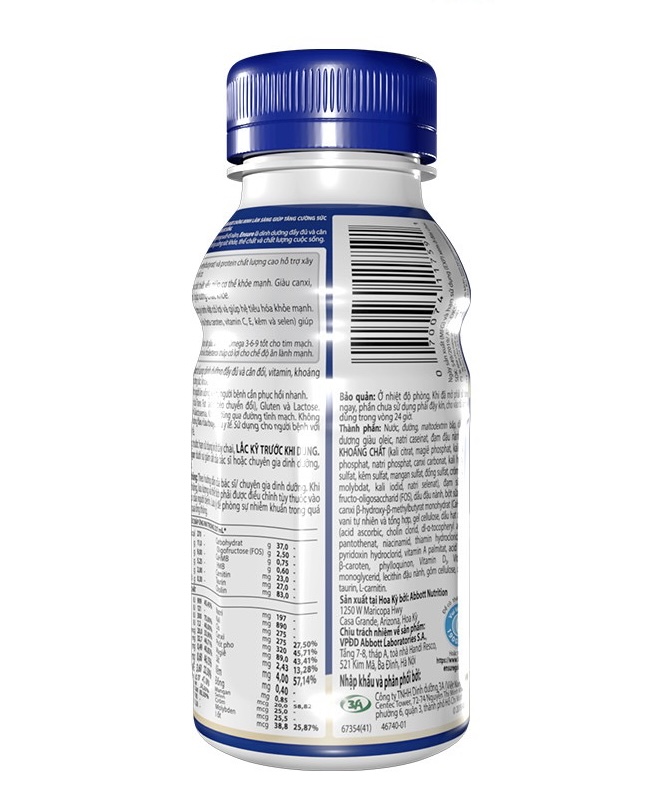 Thùng 24 chai Ensure Vigor HMB 237ml (Date trên 1 năm)