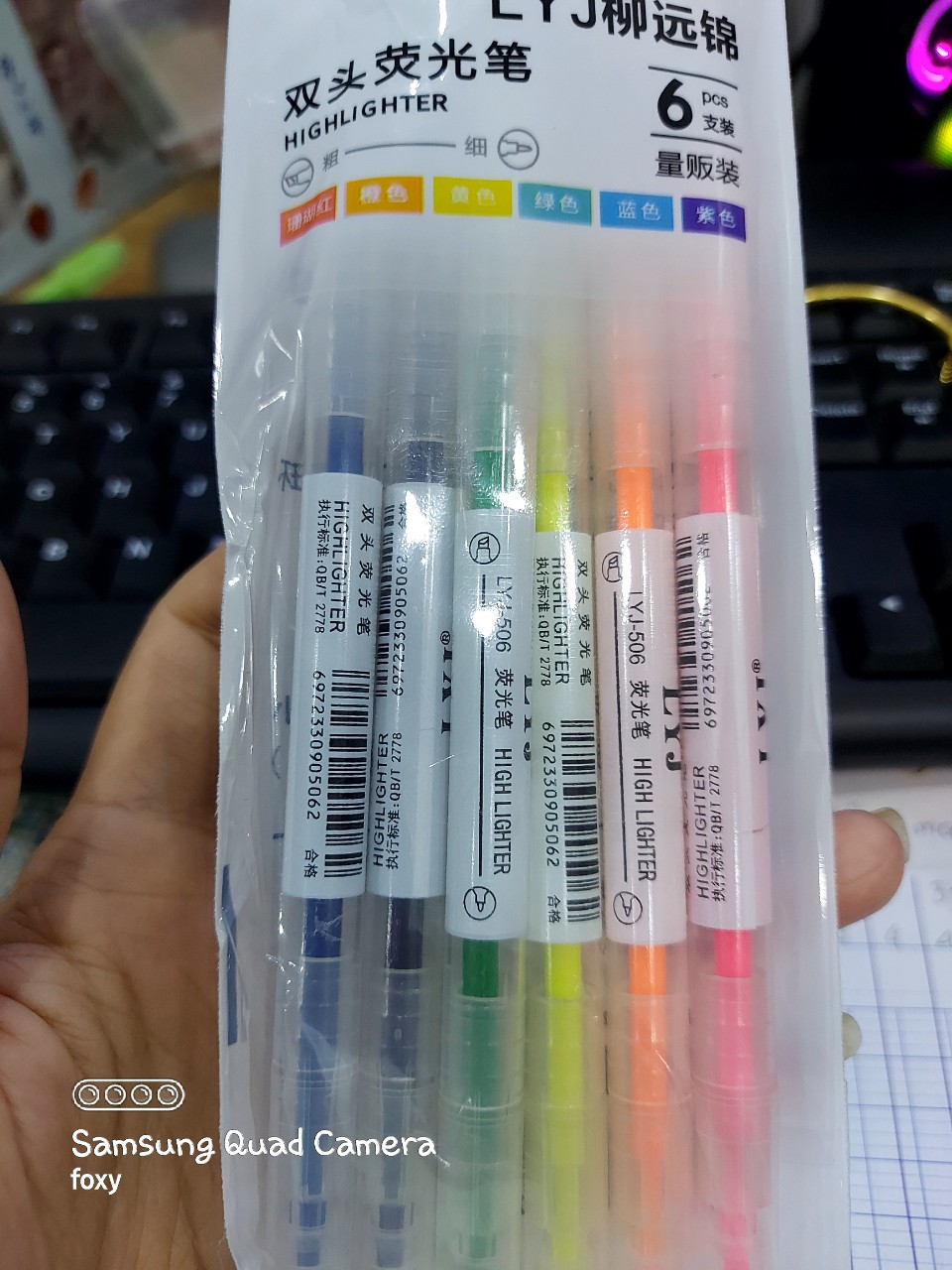 [HCM] SET 6 BÚT dạ quang 2 đầu 6 màu