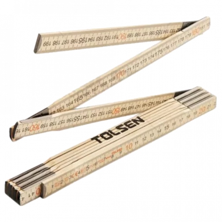 THƯỚC XẾP NHỰA 2M TOLSEN 35046 -HÀNG CHÍNH HÃNG