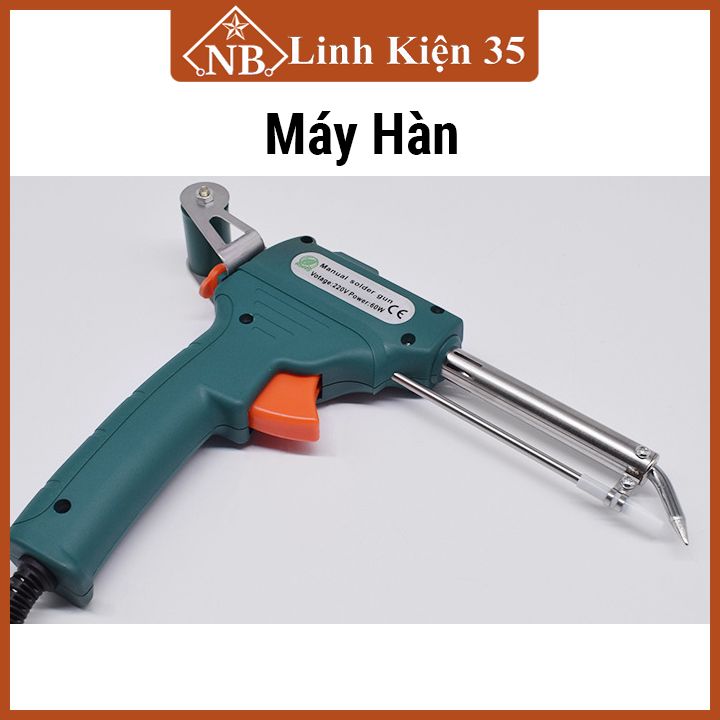 Bộ mỏ hàn tự động đẩy thiếc làm nóng nhanh 220V 60W kèm hút thiếc, 2 nhíp kẹp, thiếc hàn