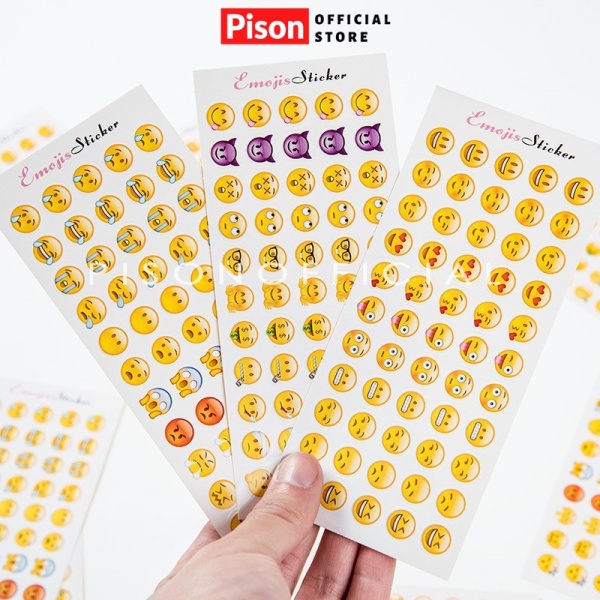 Sticker dán sổ icon biểu cảm Pison
