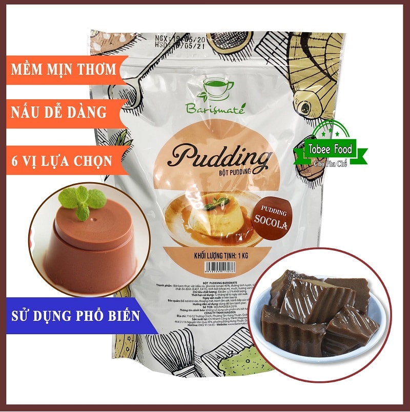 SIÊU THƠM NGON - BỘT PUDDING BARISMATE 1KG | PUDDING TRÀ SỮA NGON