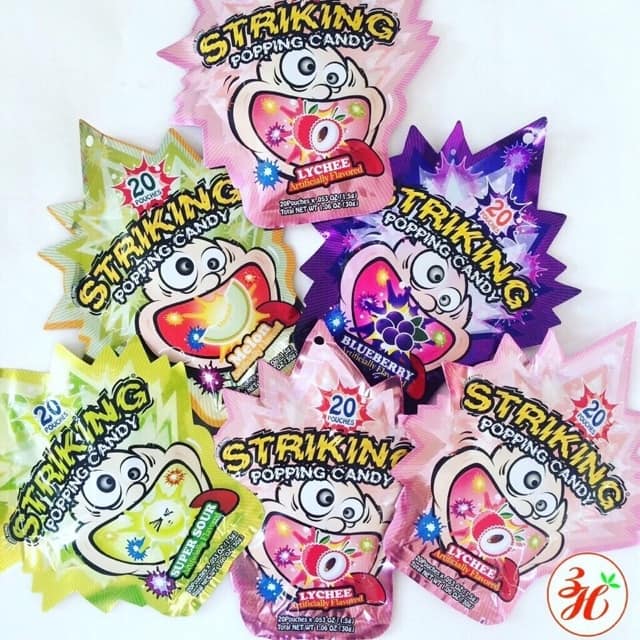 1 GÓI 30gr KẸO NỔ STRIKING HONGKONG