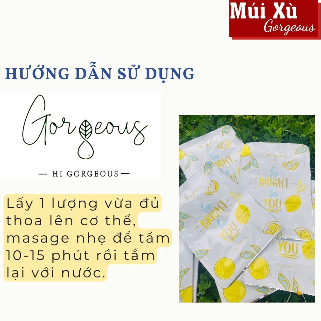 Set Gói Tắm Trắng Chanh, Lemon Giúp Trắng Da