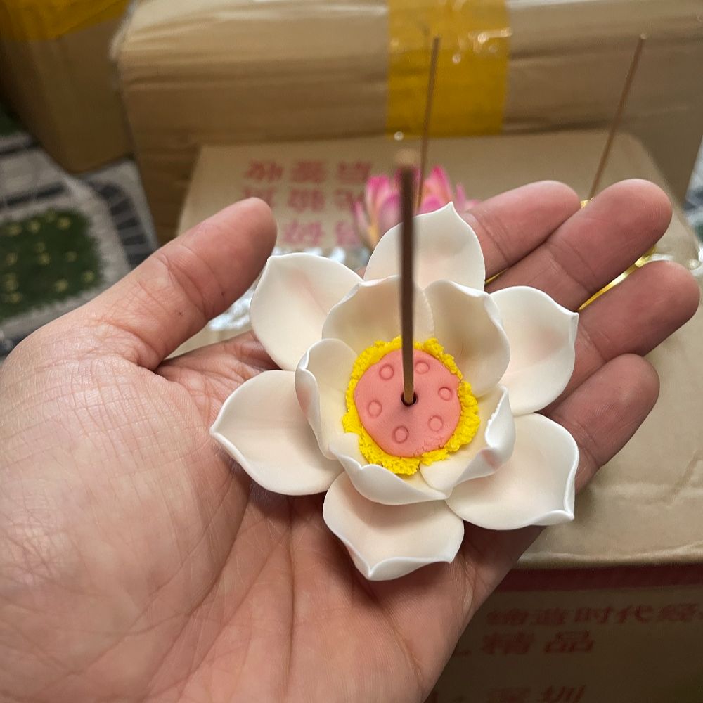 Đế Cắm Nhang Hình Bông Hoa Sen Bằng Đồng Trang Trí Tiểu Cảnh, Bàn Thờ Nhỏ